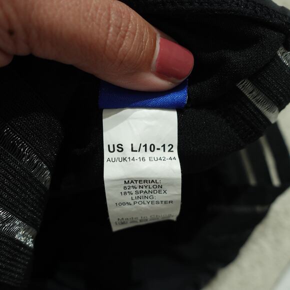 Lot of 2 Womens One Piece Swimsuit Ruched Side Strappy Beach Black White Size L - Picture 5 of 8